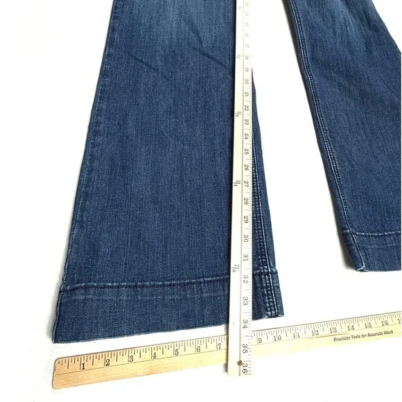 Ariat Denim Trouser Jeans Pacific Dark Wash Mid Rise Wide Leg Womens 33L - Picture 9 of 9